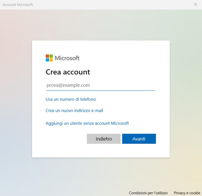 Installare Windows 11 con un account locale