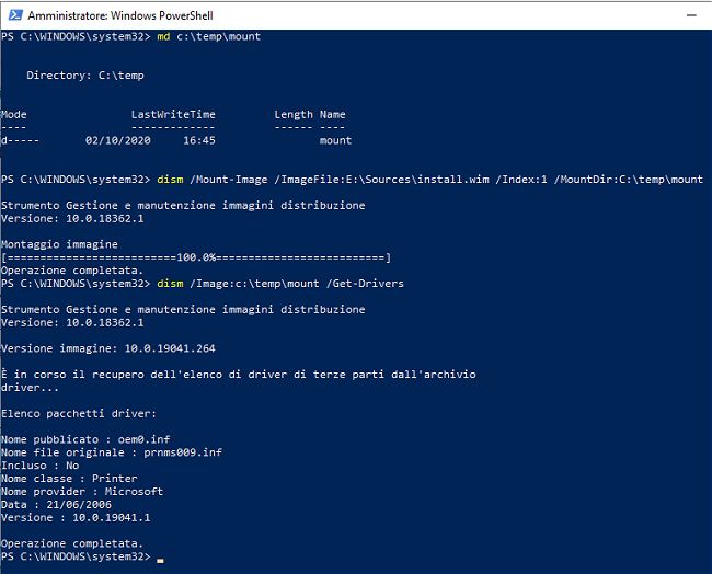 Come aggiungere driver in una ISO personalizzata di Windows 10