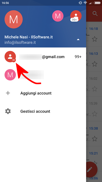 Come aggiungere più account su Gmail per Android