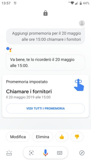 Aggiungi promemoria su dispositivi mobili Android e desktop