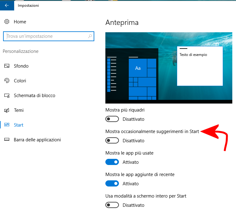 Alleggerire Windows 10 disattivando le funzioni inutili