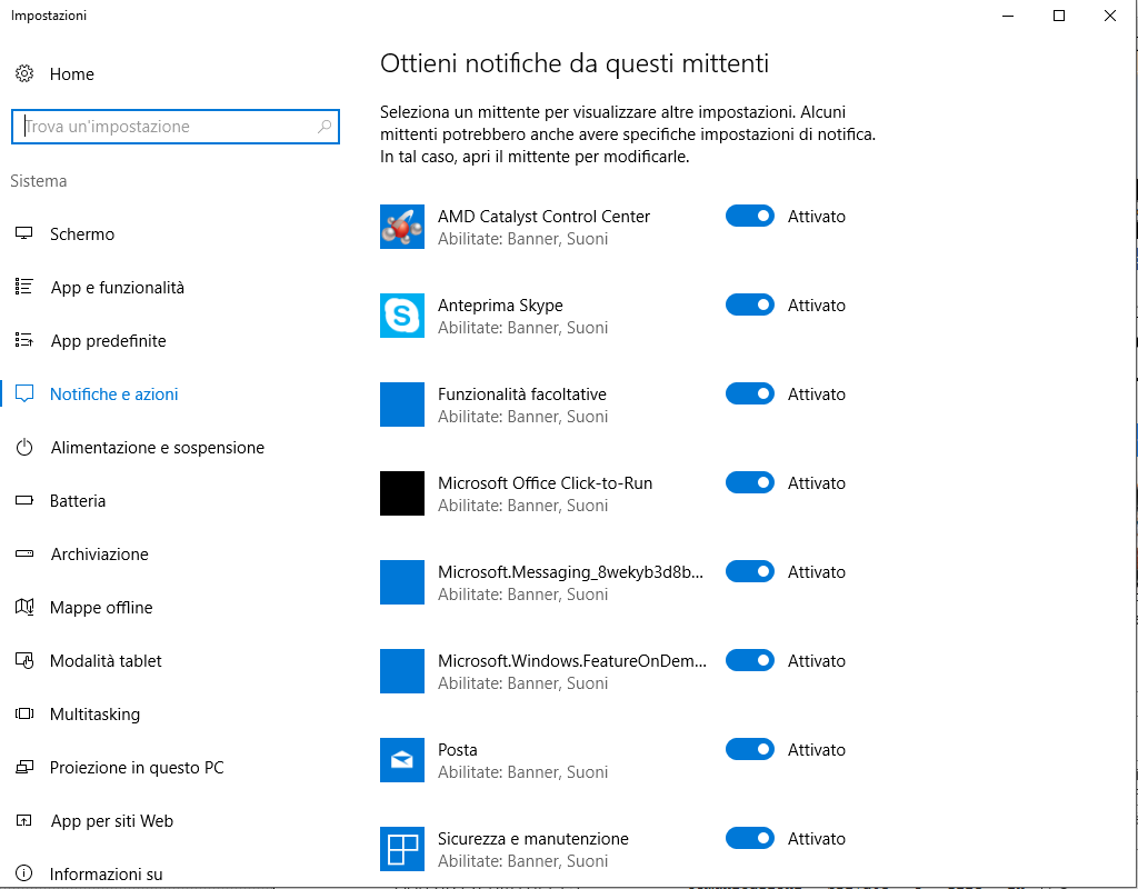 Alleggerire Windows 10 disattivando le funzioni inutili