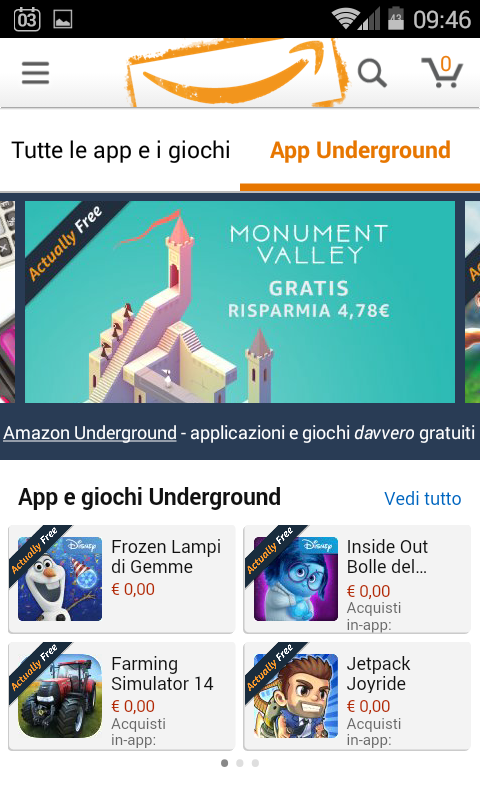 Gratis App Android a pagamento con Amazon Underground