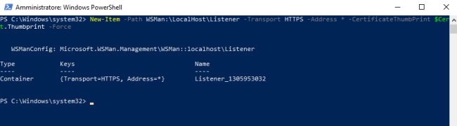 Amministrare PC in rete locale con PowerShell via HTTPS