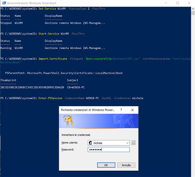Amministrare PC in rete locale con PowerShell via HTTPS