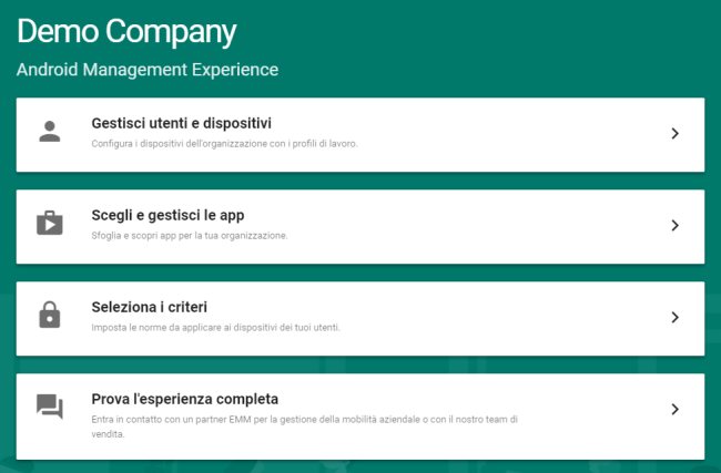 Android, come gestire i dispositivi in azienda