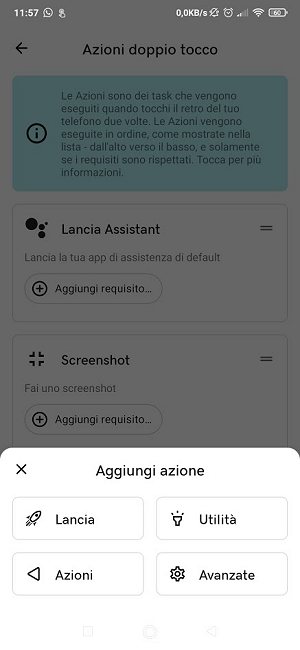 Gesture, come introdurre il doppio e triplo tocco su Android per avviare l'assistente digitale e qualunque attività