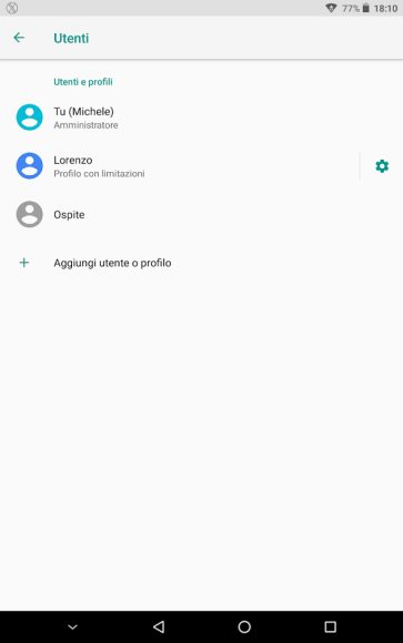 Come usare Android in configurazione multi utente