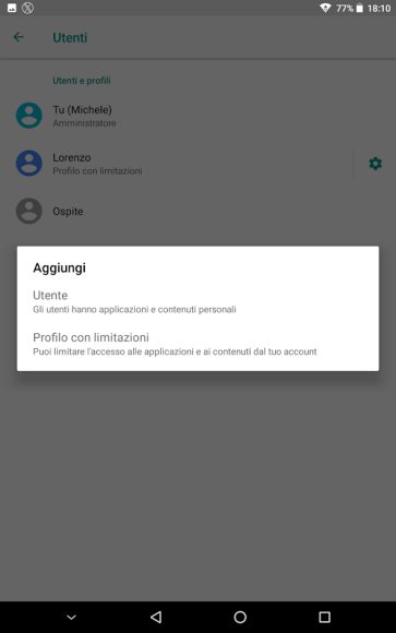 Come usare Android in configurazione multi utente