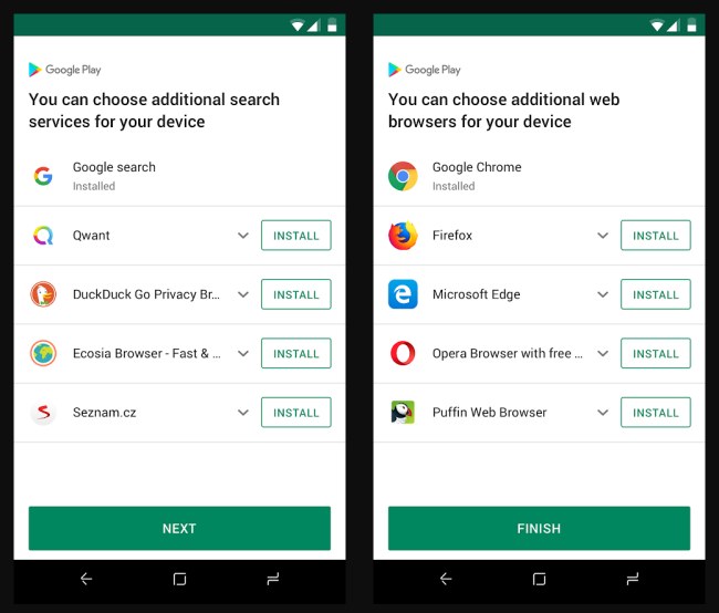 Arriva il ballot screen su Android per scegliere browser e motore di ricerca