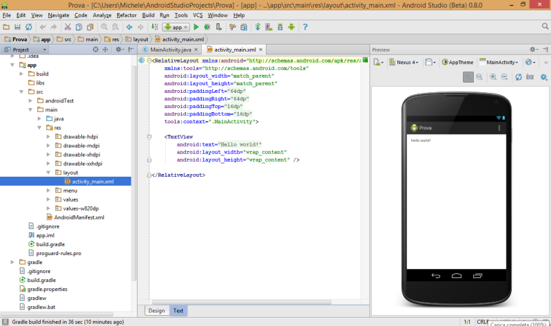 Sviluppare app Android con Android Studio