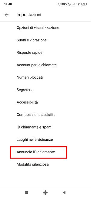 Annuncio ID chiamante: cos'è e come funziona su Android