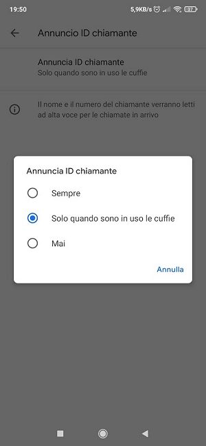 Annuncio ID chiamante: cos'è e come funziona su Android