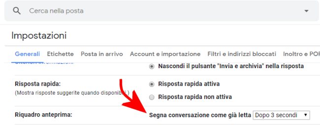 Come attivare il pannello di anteprima in Gmail