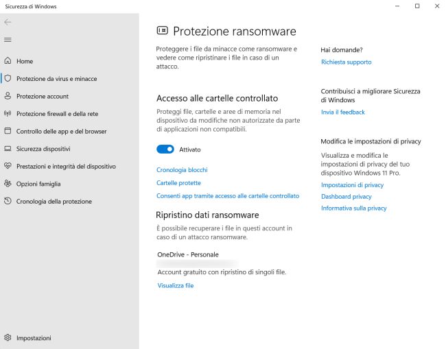 Ransomware, come li bloccano Windows 10 e Windows 11
