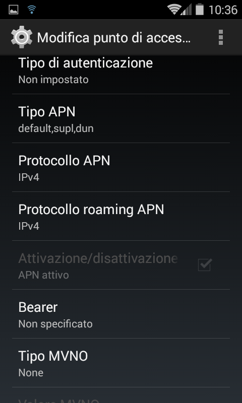 Configurare APN su Android per collegarsi ad Internet