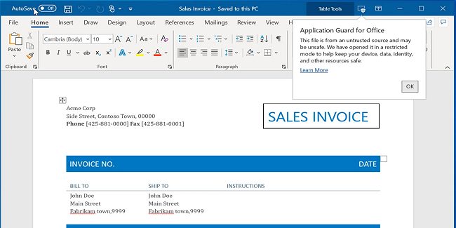 Application Guard per Office: cos'è e come funziona. I documenti in una sandbox