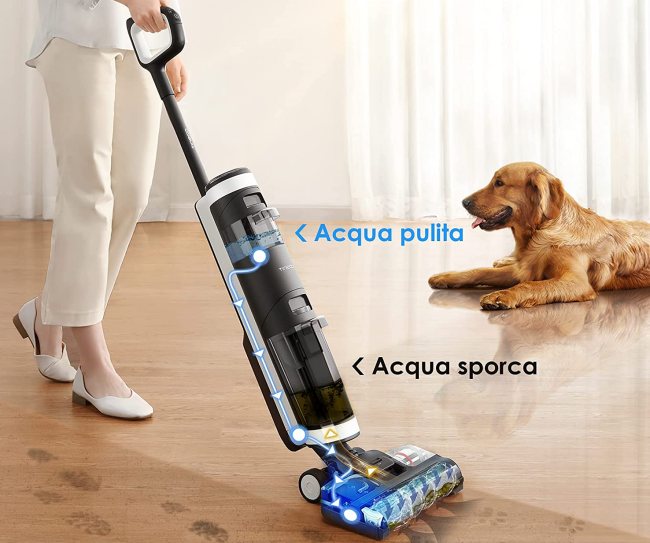 Aspirapolvere lavapavimenti smart Tineco Floor One S3: come funziona
