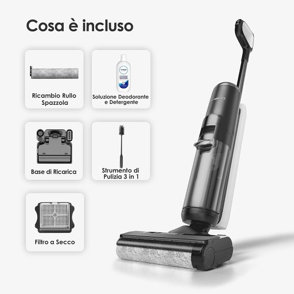 Lavapavimenti smart senza fili: Tineco Floor One S5. Batteria a lunga durata