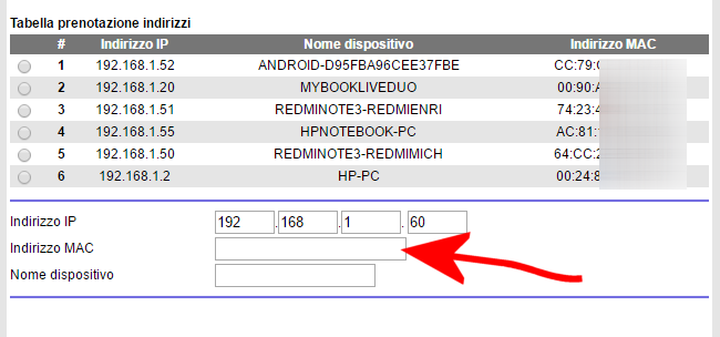 Assegnare IP statico a PC, dispositivi mobili, stampanti e così via