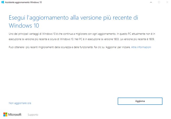 Assistente aggiornamento Windows 10: cos'è e quando è utile