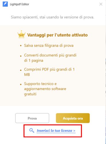 PDF editor leggero e completo: LightPDF
