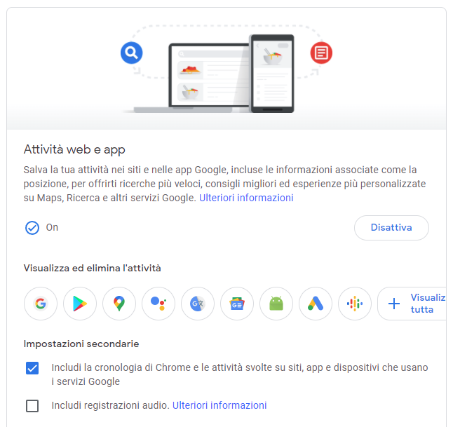 Cronologia ricerche di Google, come visualizzarla o eliminarla