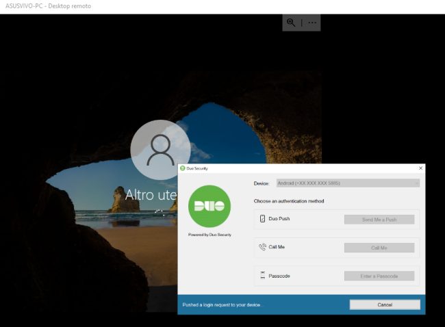 Autenticazione a due fattori per il login in Windows e Desktop remoto