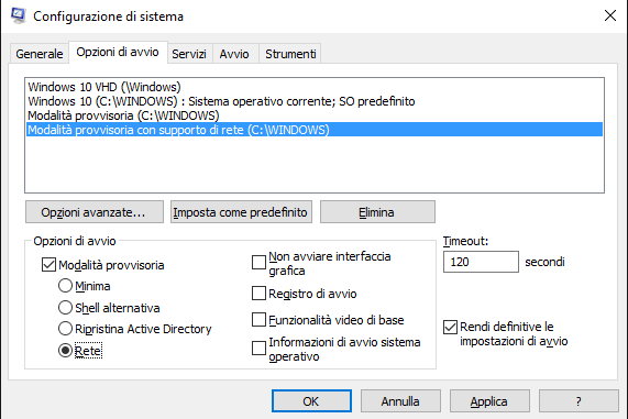 Avviare Windows 10 e Windows 8.1 in modalità provvisoria