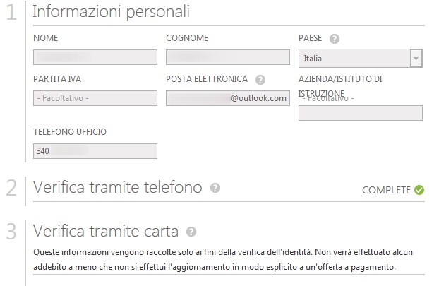 Azure, attivare la trial e accedere al portale