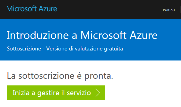 Azure, attivare la trial e accedere al portale