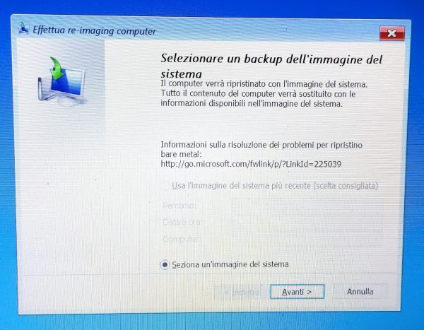 Backup Windows 11 con lo strumento di sistema wbAdmin
