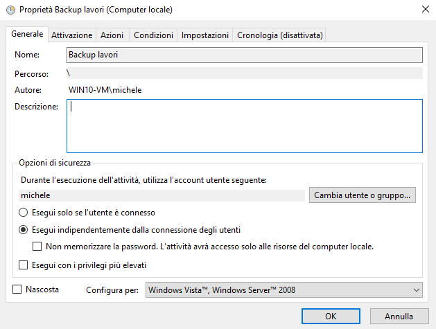 Backup locale, su cartelle di rete o sul cloud usando solo gli strumenti di Windows