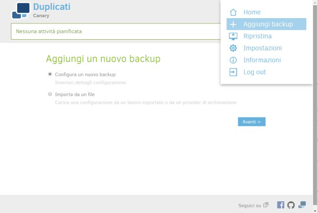 Backup su qualunque dispositivo e sul cloud con Duplicati 2.0
