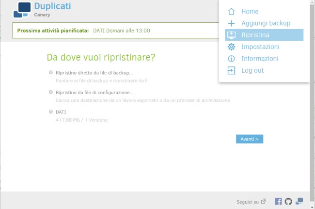 Backup su qualunque dispositivo e sul cloud con Duplicati 2.0