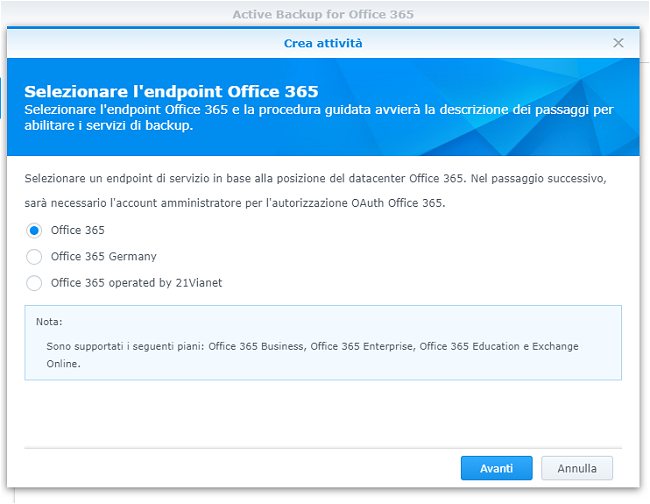 Backup di Office 365 e G Suite su server NAS