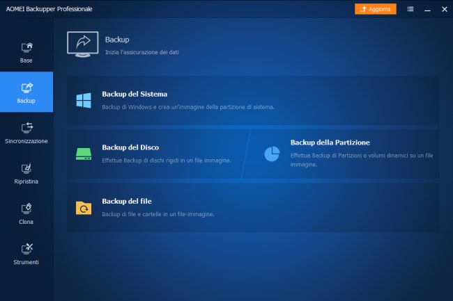 Effettuare backup di Windows e partizionare le unità gratis per un anno