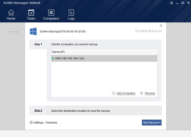 Backup dei sistemi Windows su NAS e cartelle condivise con il nuovo AOMEI Backupper Network