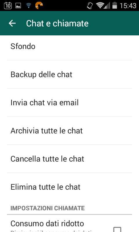 Backup WhatsApp: messaggi, chat, foto e video