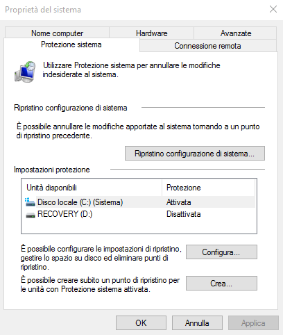 Backup di Windows 10, come ripristinare il sistema
