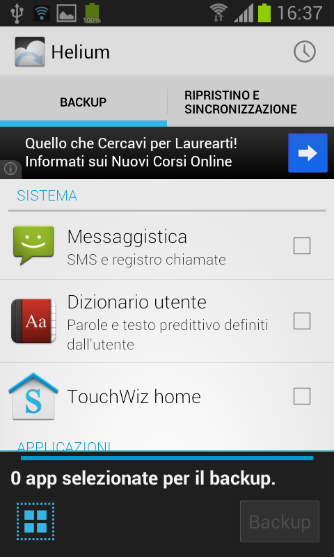 Backup Android con e senza root su PC, memoria interna e cloud