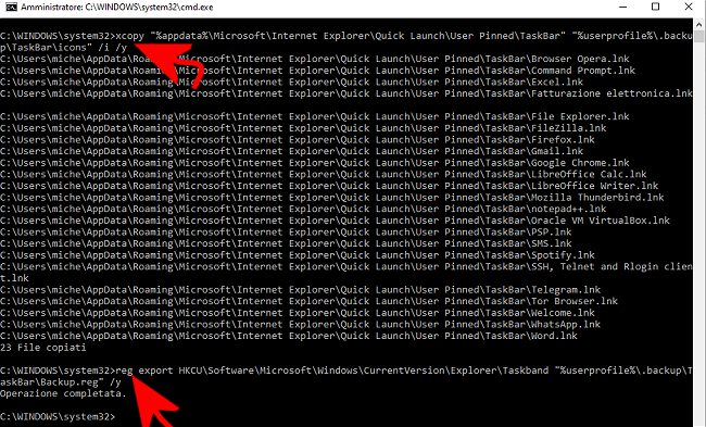 Barra delle applicazioni di Windows 10, trucchi e come salvarne la configurazione