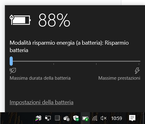 Batteria portatile: come farla durare di più in Windows 10