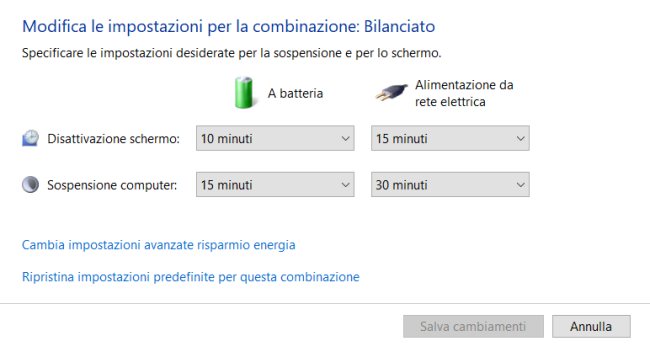 Batteria portatile: come farla durare di più in Windows 10