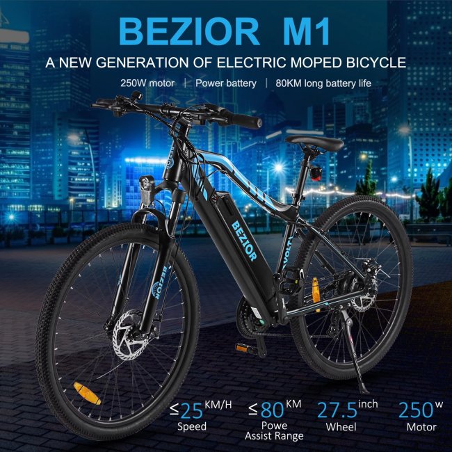 Bici elettrica BEZIOR M1: autonomia fino a 80 km e prezzo scontato per tutto ottobre