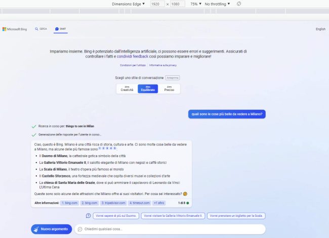 Bing Chat: come accedere dalla barra degli strumenti, da Chrome e da altri browser