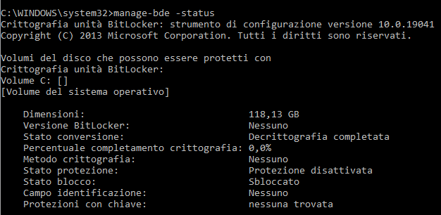 Perché e quando BitLocker è in funzione anche su Windows 10 Home e Windows 11 Home