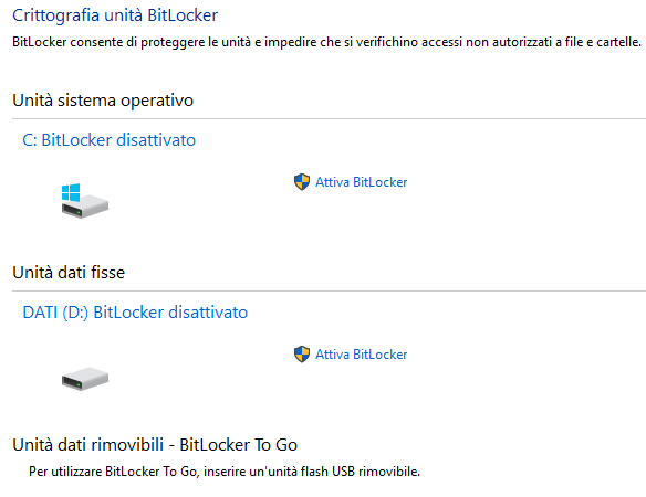 BitLocker, cos'è, come funziona e perché è da attivarsi in ottica GDPR
