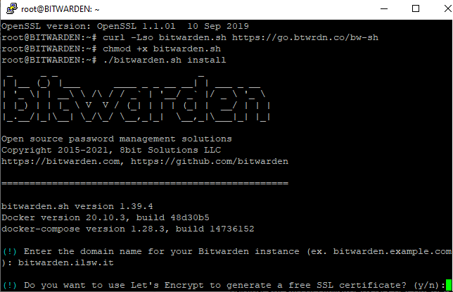 Bitwarden, come installare il password manager su server