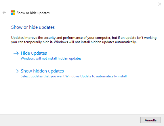 Bloccare gli aggiornamenti in Windows 10